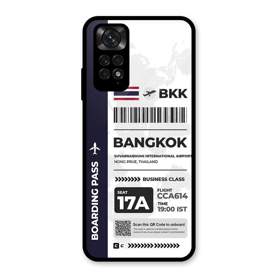 International Boarding Pass Bangkok Glass Back Case for Redmi Note 11S