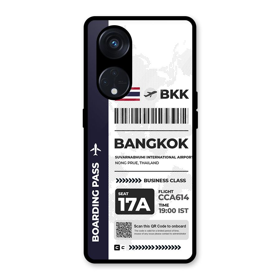 International Boarding Pass Bangkok Glass Back Case for Reno8 T 5G