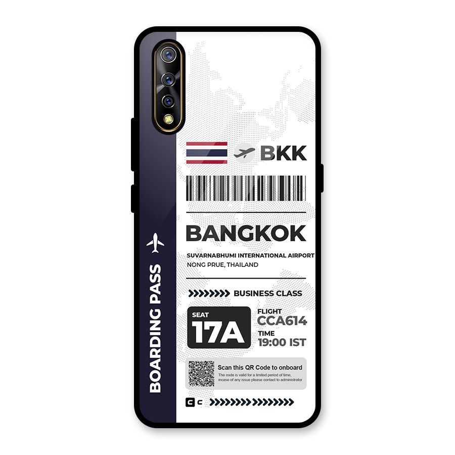 International Boarding Pass Bangkok Glass Back Case for Vivo S1