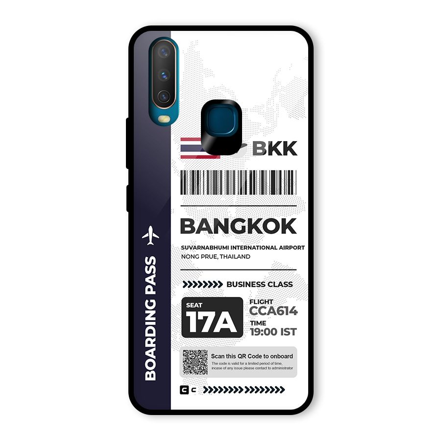 International Boarding Pass Bangkok Glass Back Case for Vivo U10