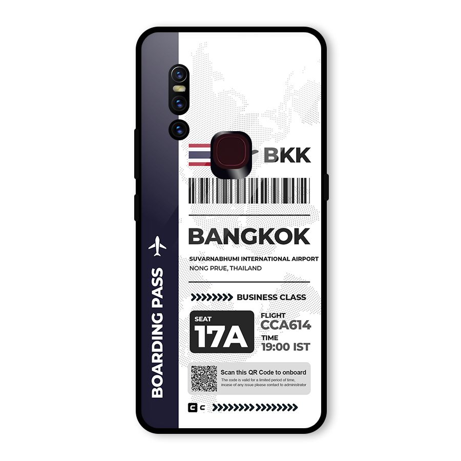 International Boarding Pass Bangkok Glass Back Case for Vivo V15