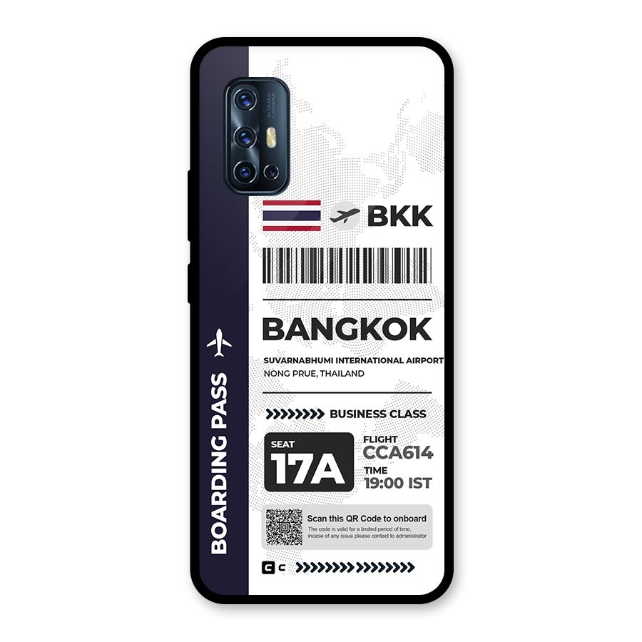 International Boarding Pass Bangkok Glass Back Case for Vivo V17