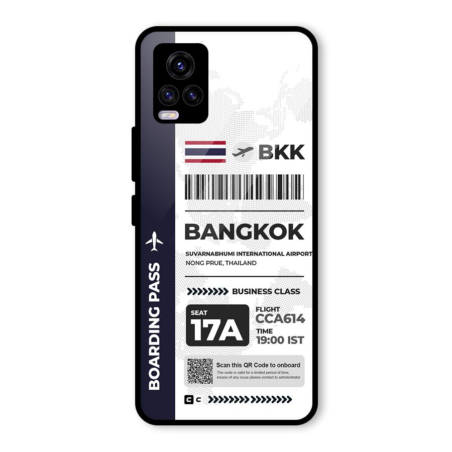 International Boarding Pass Bangkok Glass Back Case for Vivo V20
