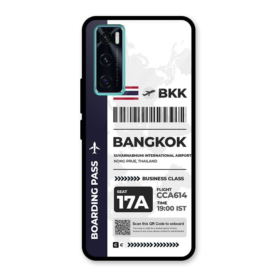 International Boarding Pass Bangkok Glass Back Case for Vivo V20 SE