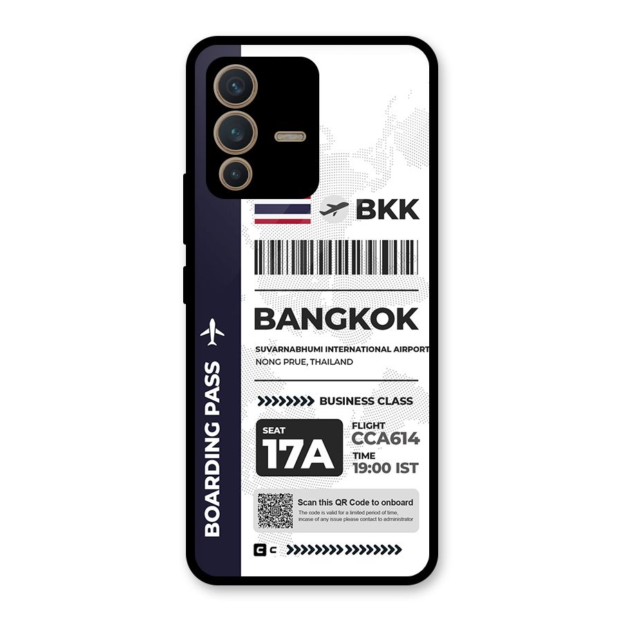 International Boarding Pass Bangkok Glass Back Case for Vivo V23 5G