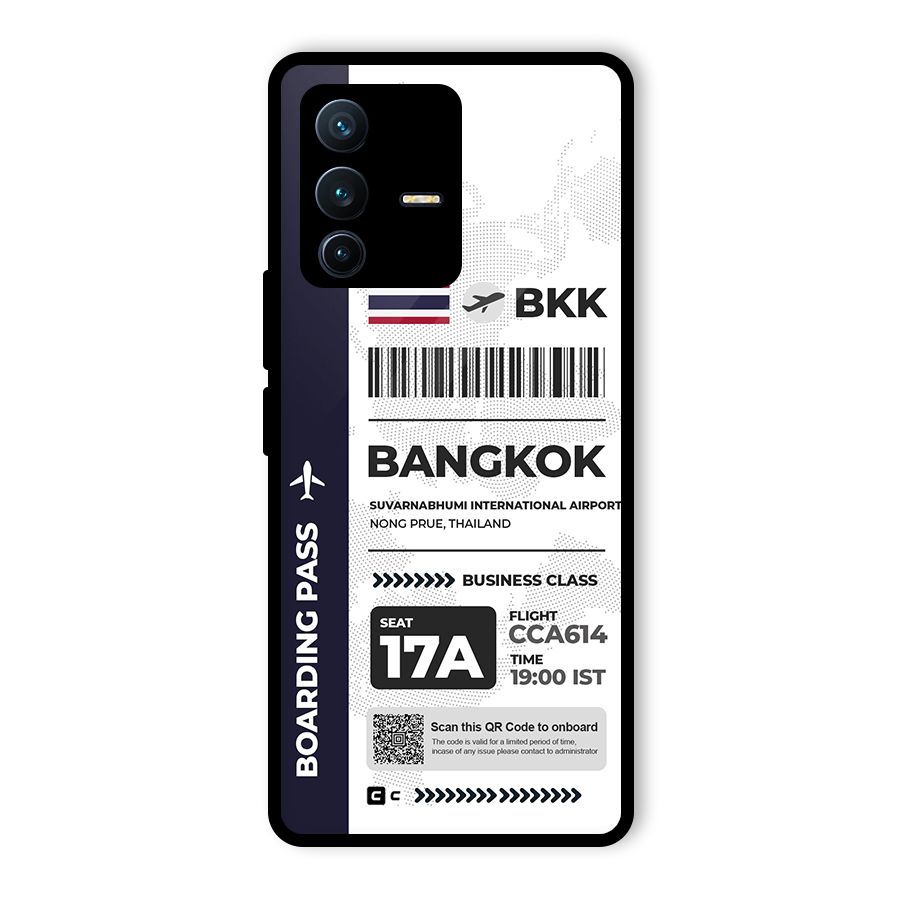International Boarding Pass Bangkok Glass Back Case for Vivo V23 Pro