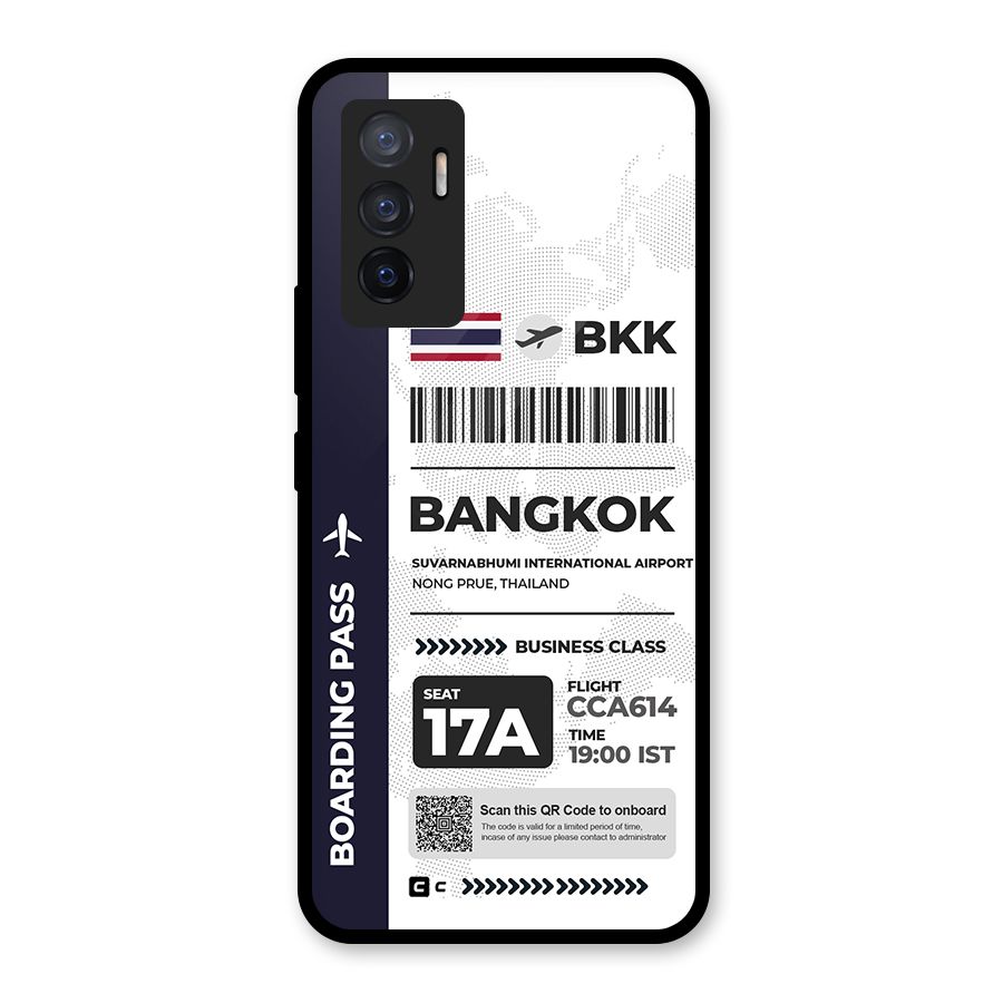 International Boarding Pass Bangkok Glass Back Case for Vivo V23e