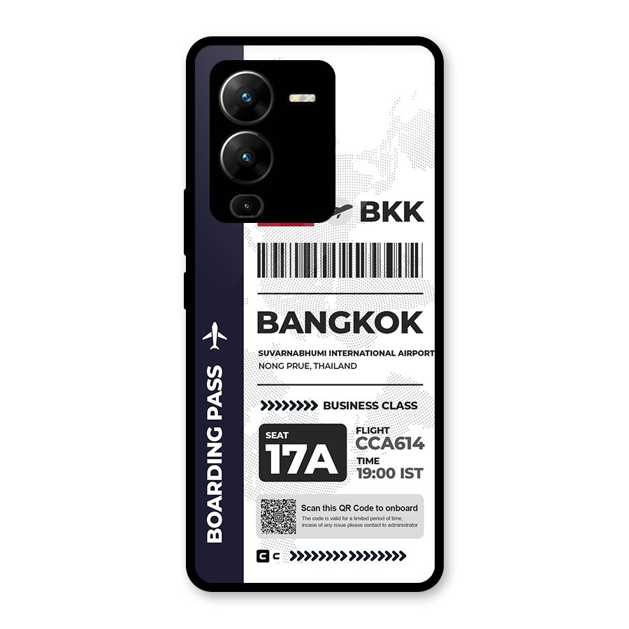 International Boarding Pass Bangkok Glass Back Case for Vivo V25 Pro