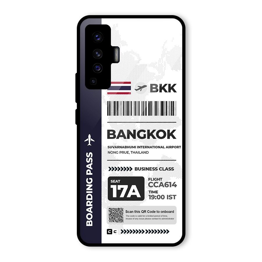 International Boarding Pass Bangkok Glass Back Case for Vivo X50