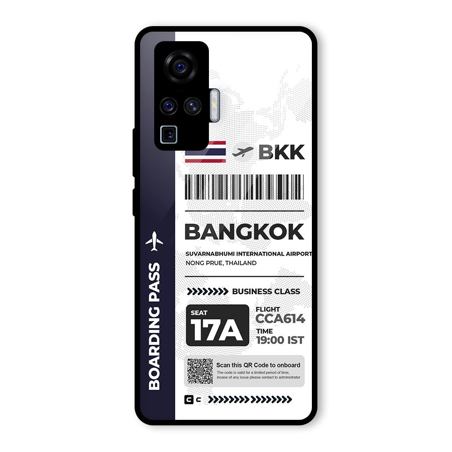 International Boarding Pass Bangkok Glass Back Case for Vivo X50 Pro