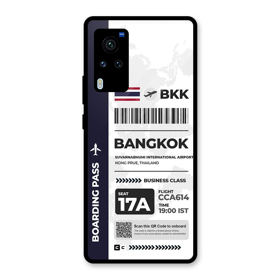 International Boarding Pass Bangkok Glass Back Case for Vivo X60 Pro