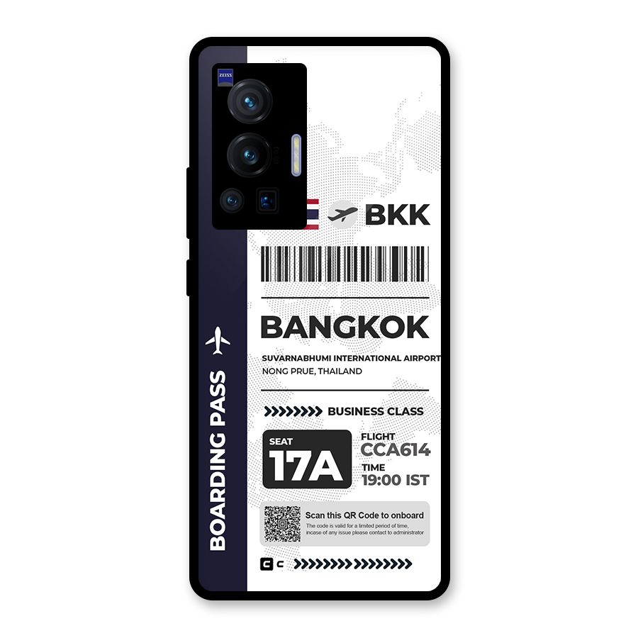 International Boarding Pass Bangkok Glass Back Case for Vivo X70 Pro