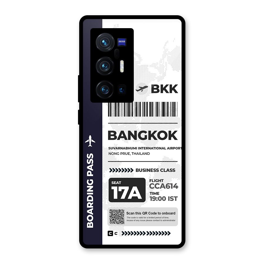 International Boarding Pass Bangkok Glass Back Case for Vivo X70 Pro Plus