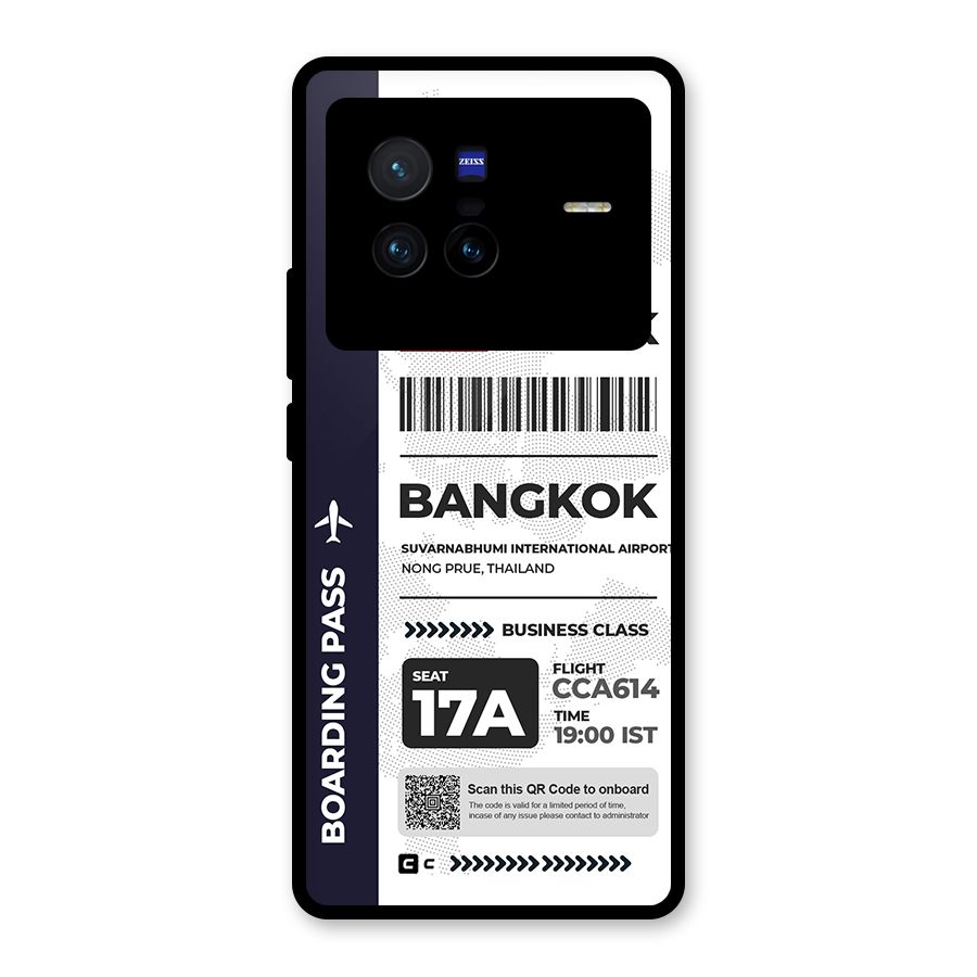 International Boarding Pass Bangkok Glass Back Case for Vivo X80
