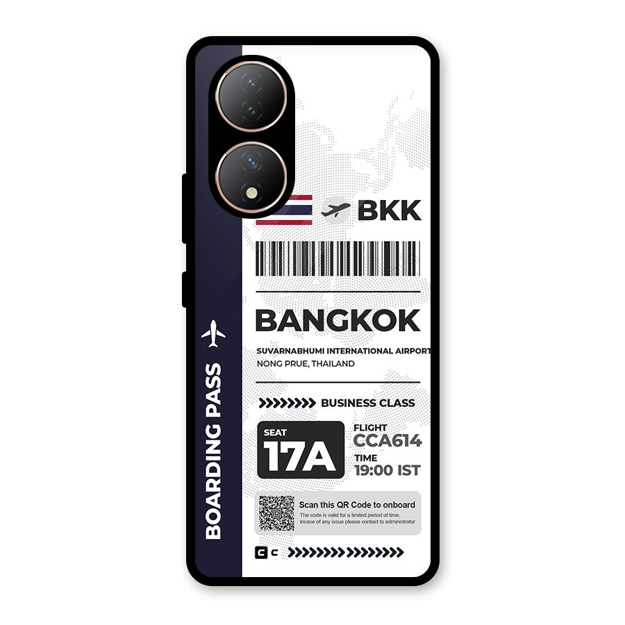 International Boarding Pass Bangkok Glass Back Case for Vivo Y100A