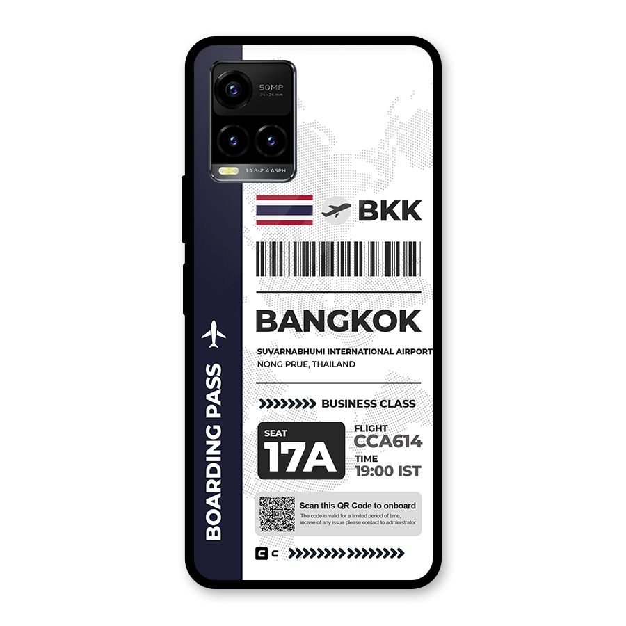 International Boarding Pass Bangkok Glass Back Case for Vivo Y21T