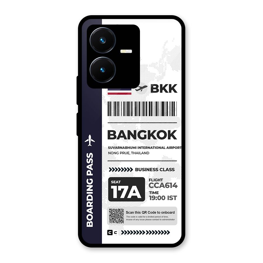 International Boarding Pass Bangkok Metal Back Case for Vivo Y22