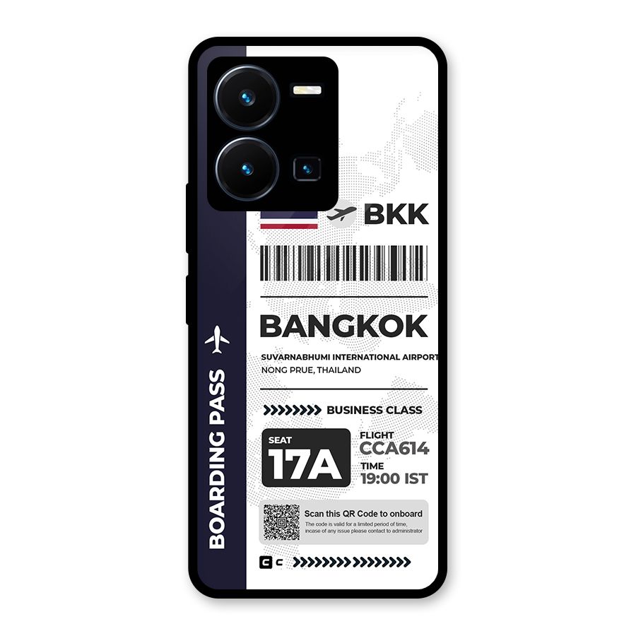 International Boarding Pass Bangkok Glass Back Case for Vivo Y35