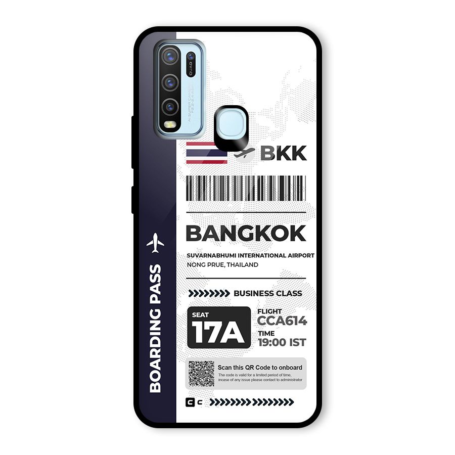 International Boarding Pass Bangkok Glass Back Case for Vivo Y50