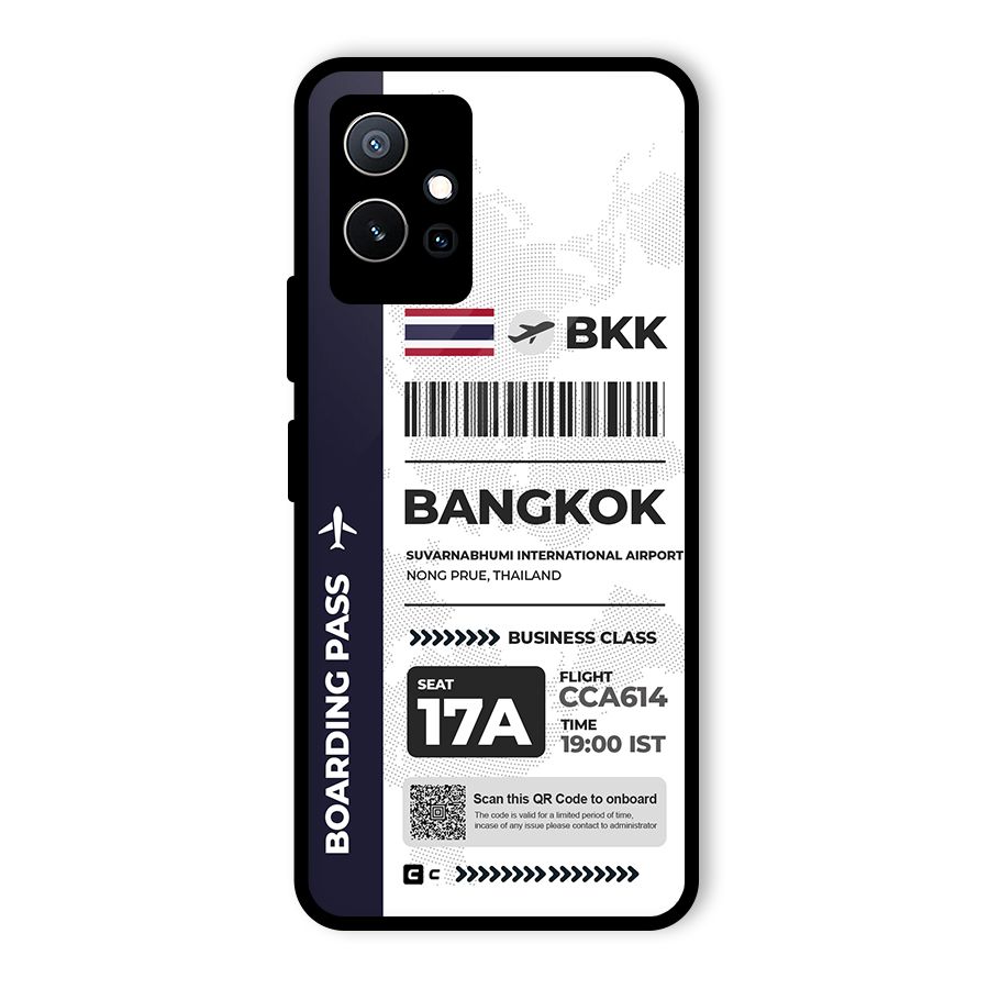 International Boarding Pass Bangkok Glass Back Case for Vivo Y75 5G