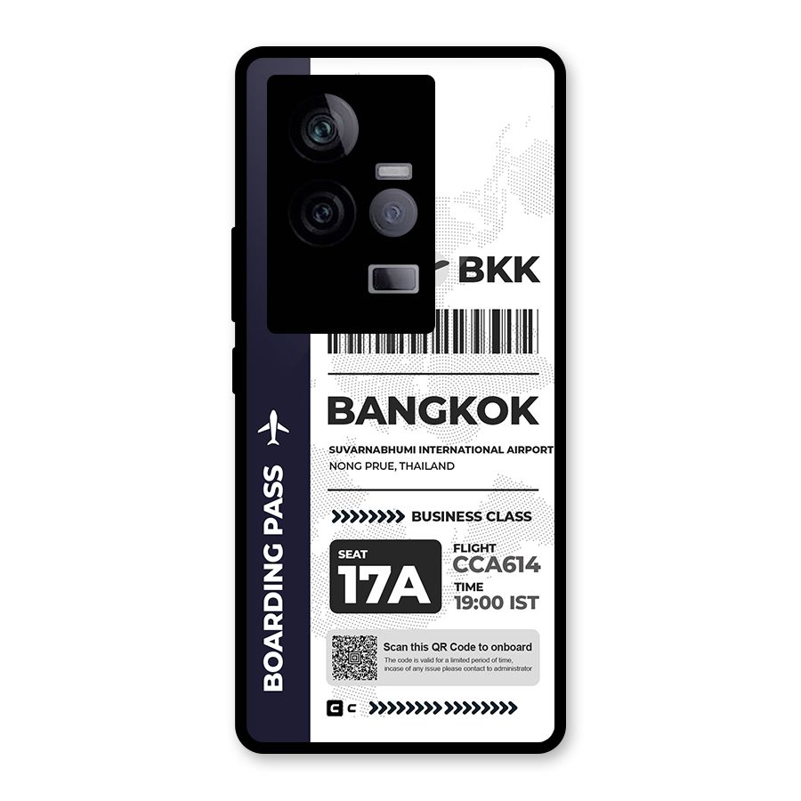 International Boarding Pass Bangkok Glass Back Case for Vivo iQOO 11 5G