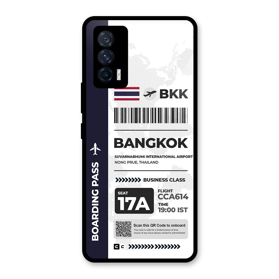 International Boarding Pass Bangkok Glass Back Case for Vivo iQOO 7 5G