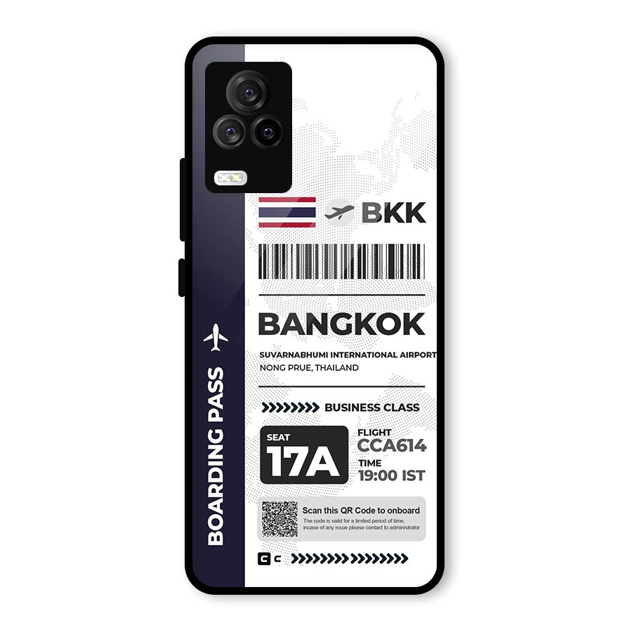 International Boarding Pass Bangkok Glass Back Case for Vivo iQOO 7 Legend 5G