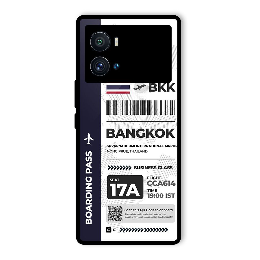 International Boarding Pass Bangkok Glass Back Case for Vivo iQOO 9 Pro
