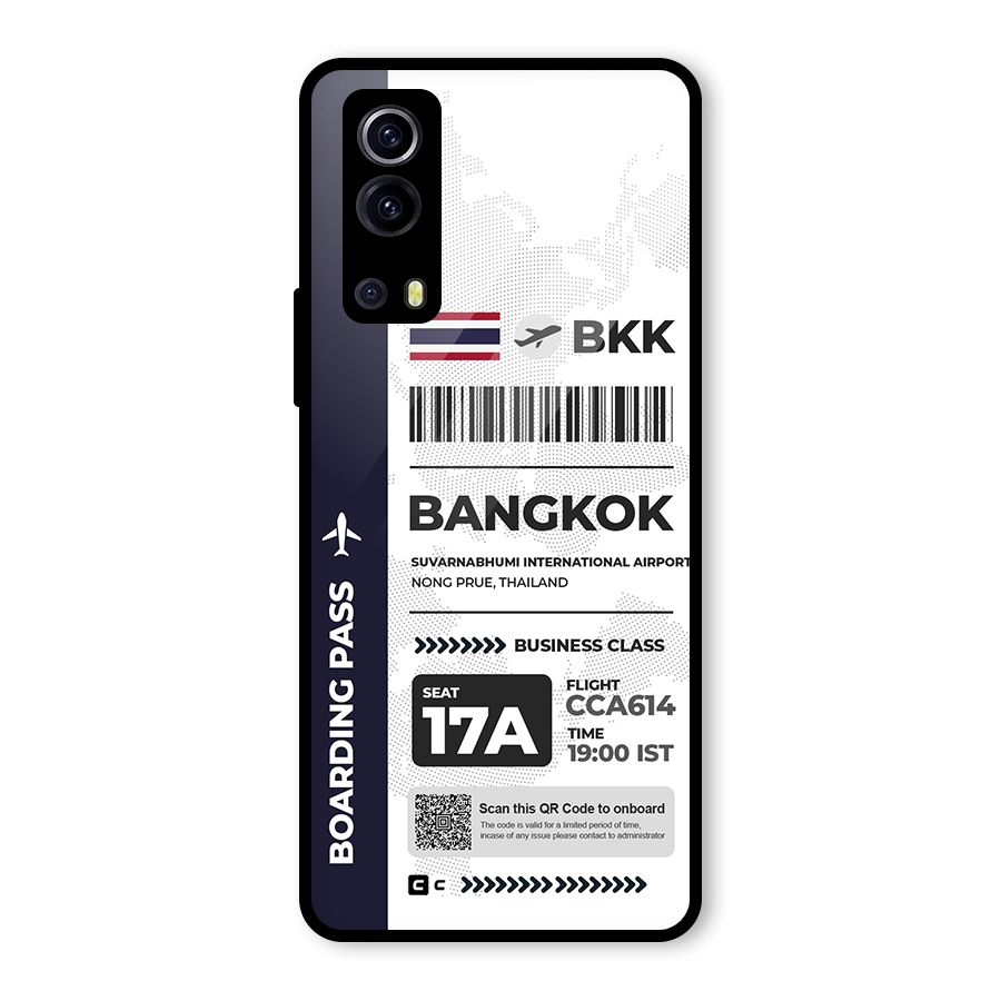 International Boarding Pass Bangkok Glass Back Case for Vivo iQOO Z3