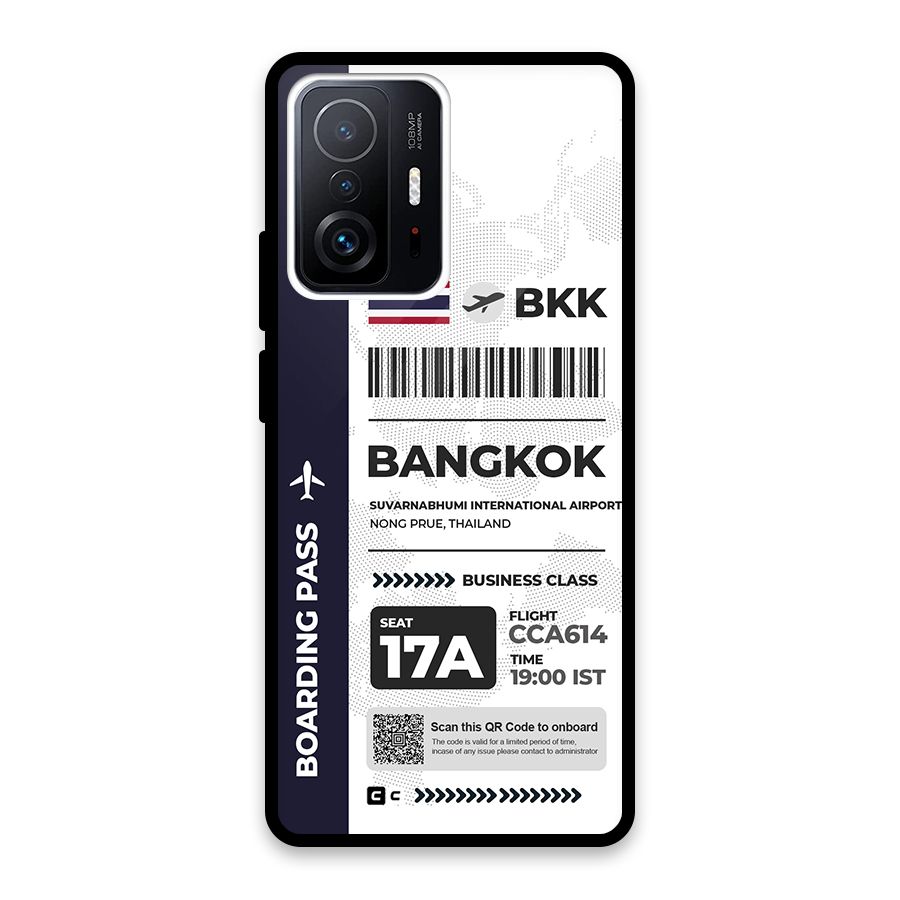 International Boarding Pass Bangkok Glass Back Case for Xiaomi 11T Pro