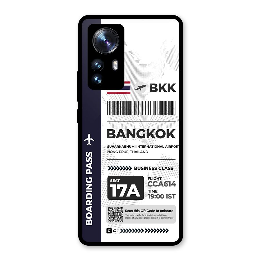 International Boarding Pass Bangkok Glass Back Case for Xiaomi 12 Pro