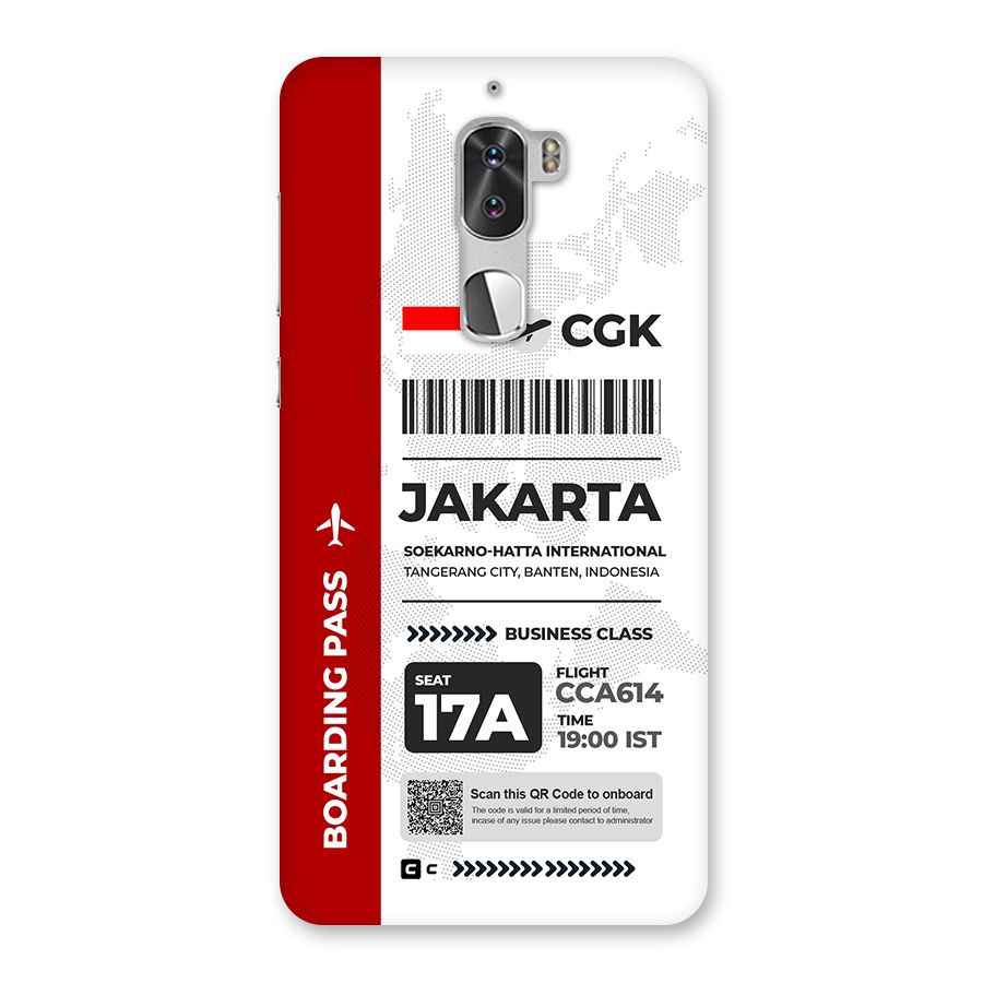 International Boarding Pass Jakarta Back Case for Coolpad Cool 1