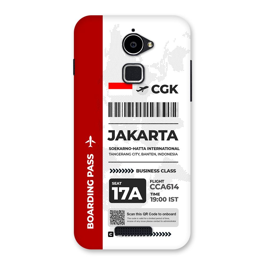 International Boarding Pass Jakarta Back Case for Coolpad Note 3 Lite