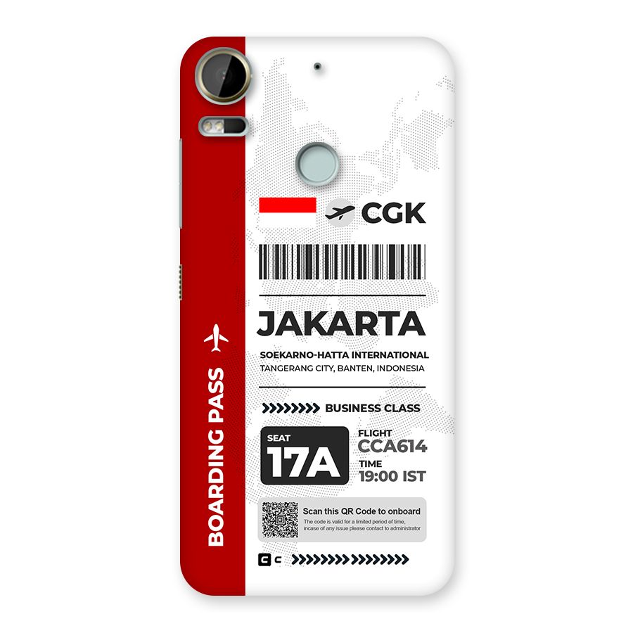 International Boarding Pass Jakarta Back Case for Desire 10 Pro