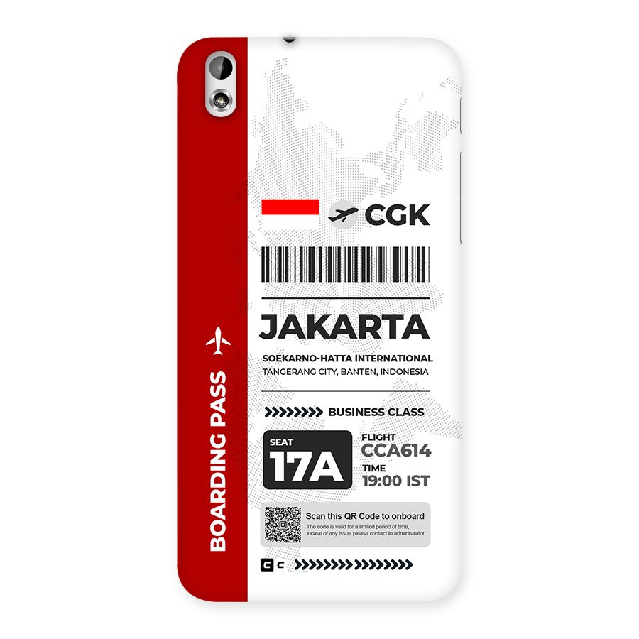 International Boarding Pass Jakarta Back Case for Desire 816g