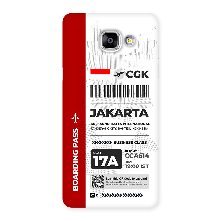 International Boarding Pass Jakarta Back Case for Galaxy A5 (2016)