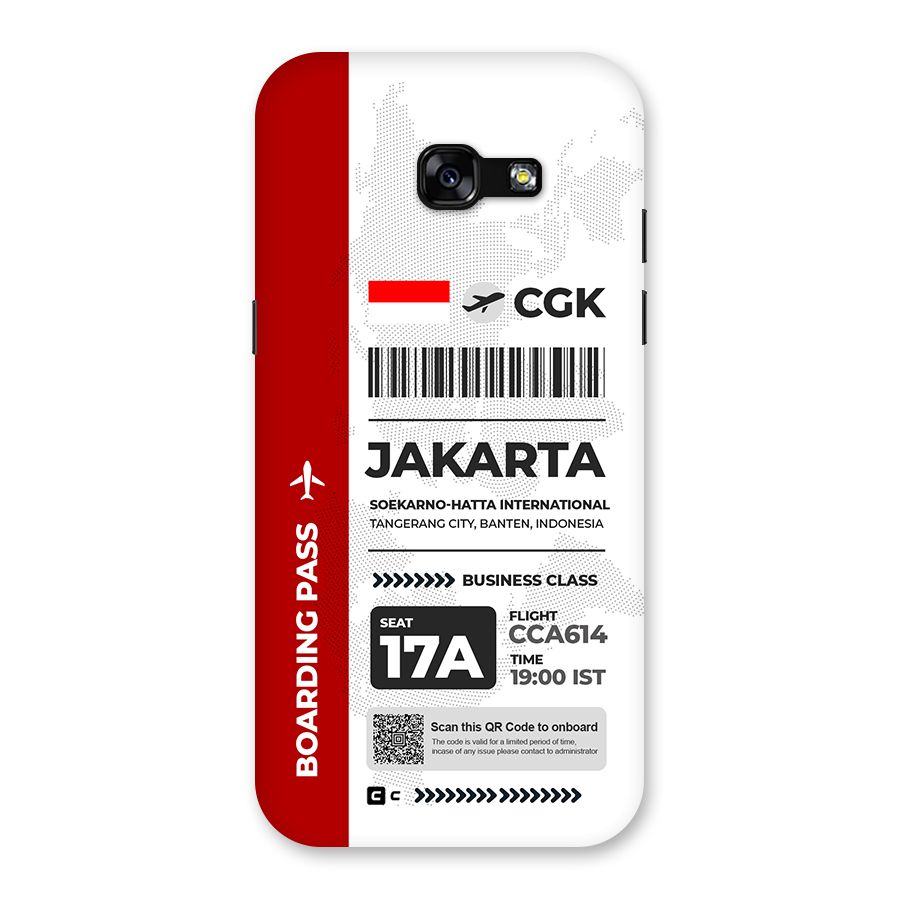 International Boarding Pass Jakarta Back Case for Galaxy A5 2017