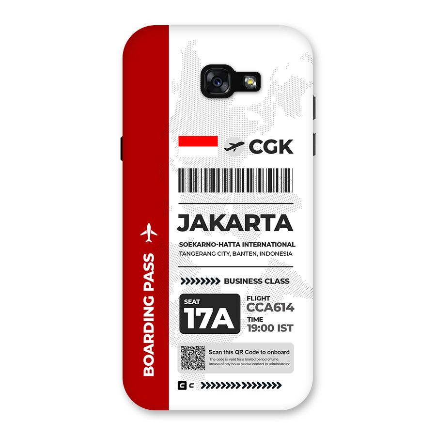 International Boarding Pass Jakarta Back Case for Galaxy A7 (2017)