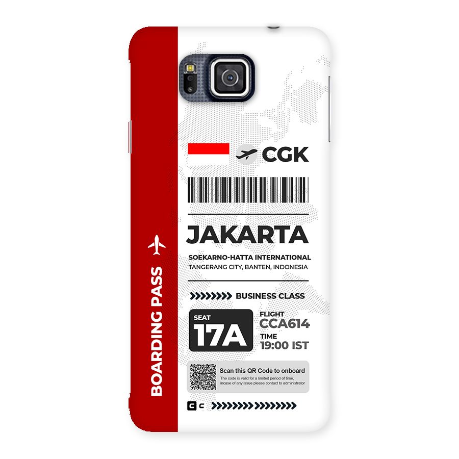 International Boarding Pass Jakarta Back Case for Galaxy Alpha