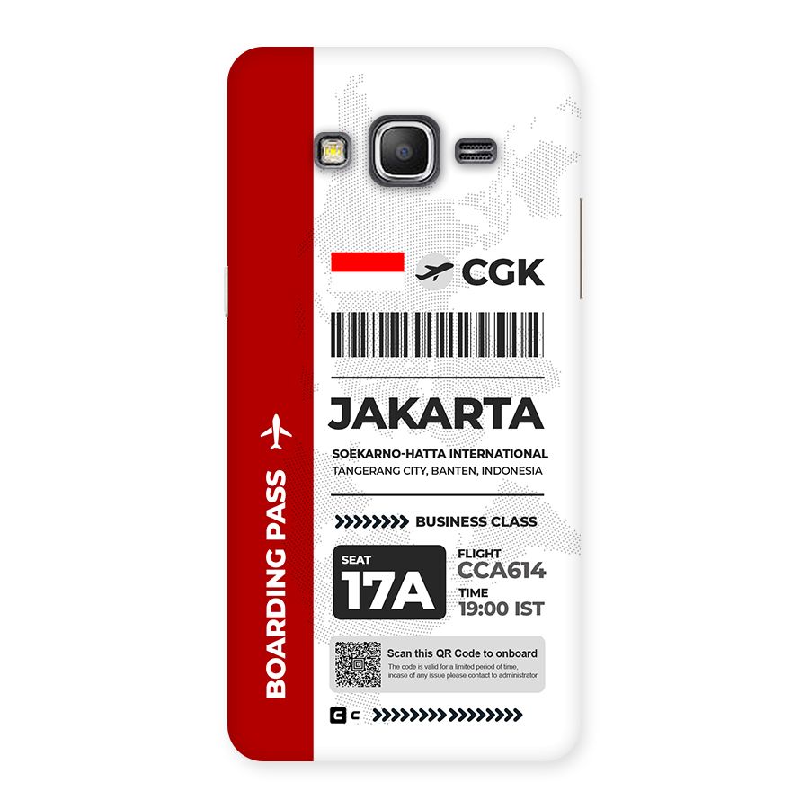 International Boarding Pass Jakarta Back Case for Galaxy Grand Prime