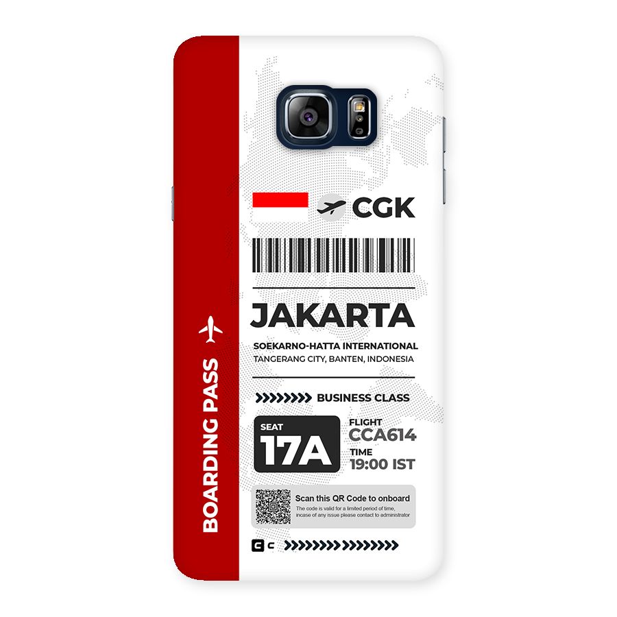International Boarding Pass Jakarta Back Case for Galaxy Note 5