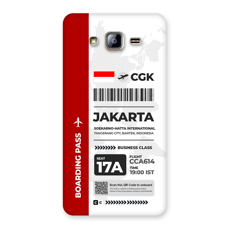 International Boarding Pass Jakarta Back Case for Galaxy On5