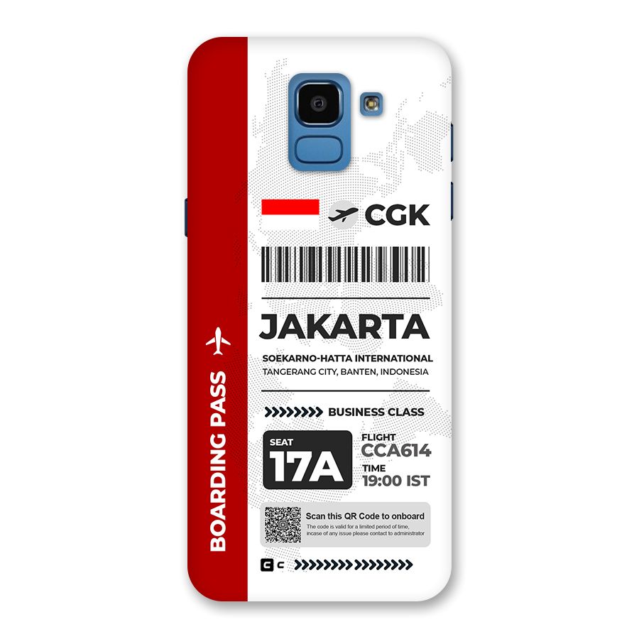 International Boarding Pass Jakarta Back Case for Galaxy On6