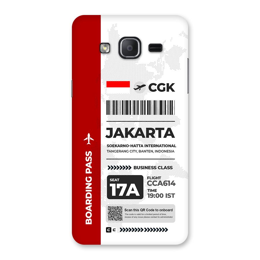 International Boarding Pass Jakarta Back Case for Galaxy On7 2015