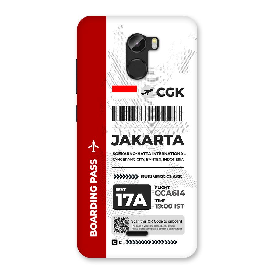 International Boarding Pass Jakarta Back Case for Gionee X1