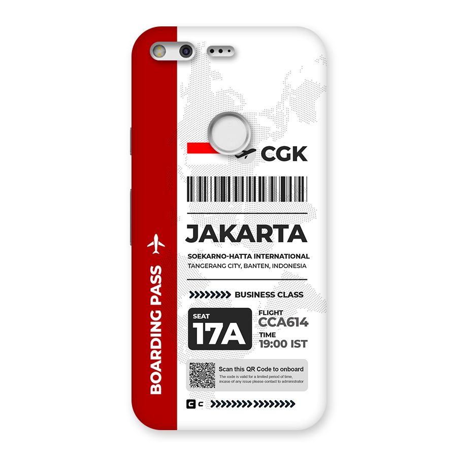 International Boarding Pass Jakarta Back Case for Google Pixel