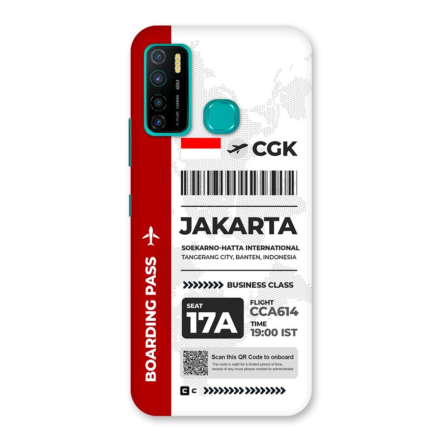 International Boarding Pass Jakarta Back Case for Infinix Hot 9 Pro