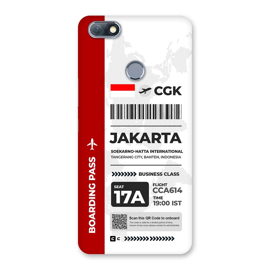 International Boarding Pass Jakarta Back Case for Infinix Note 5