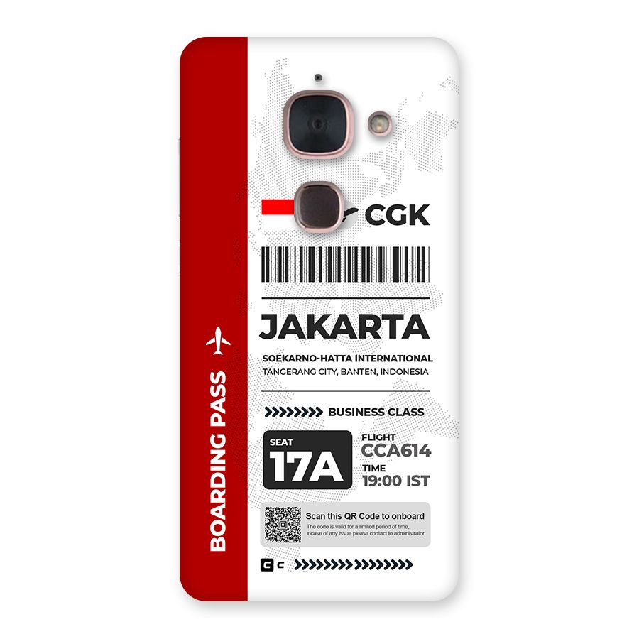 International Boarding Pass Jakarta Back Case for Le Max 2