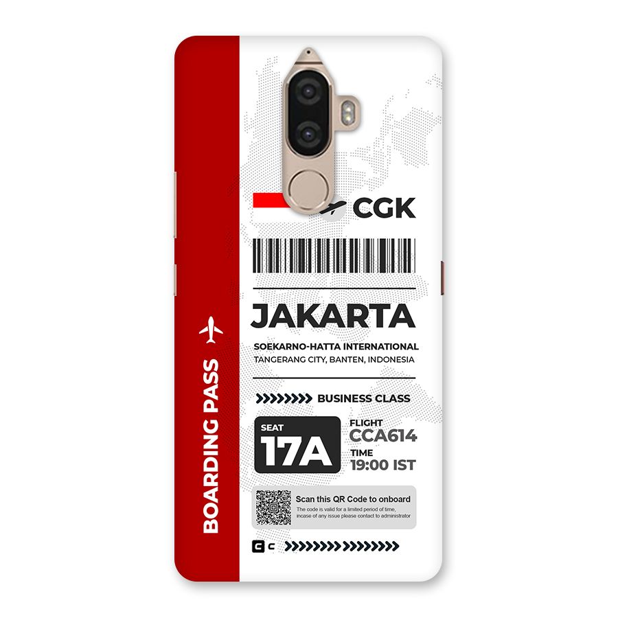 International Boarding Pass Jakarta Back Case for Lenovo K8 Note